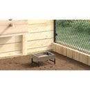 vidaXL Madár Etető Ezüst 80 x 28 x 13.5 cm Horganyzott acél