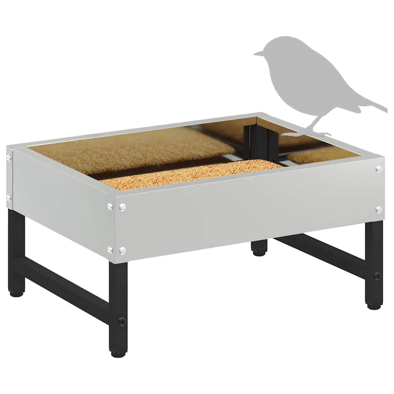 vidaXL Madár Etető Ezüst 80 x 28 x 13.5 cm Horganyzott acél