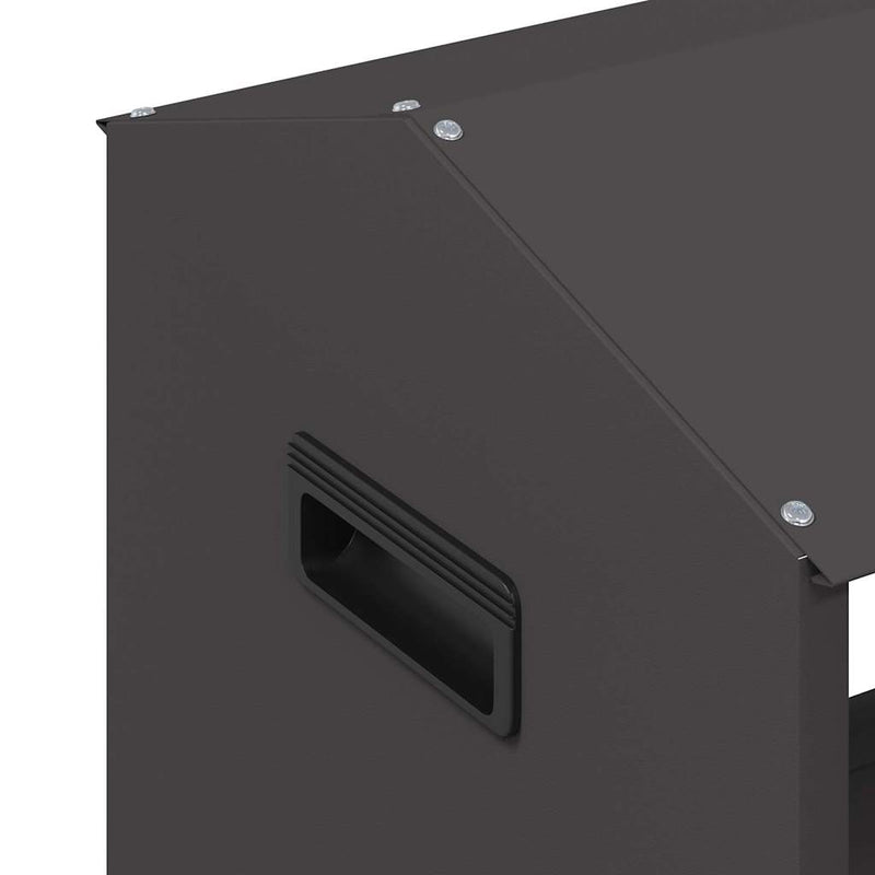 vidaXL Állattenyésztési takarmányzó Fekete 79 x 35 x 62 cm