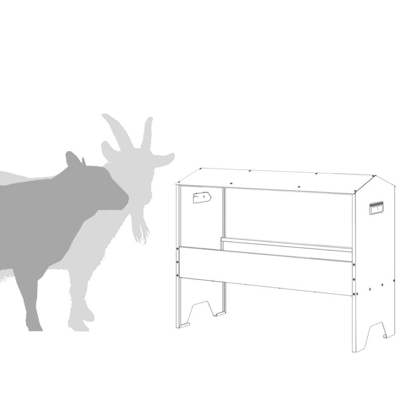 vidaXL Állattenyésztési takarmányzó Fekete 79 x 35 x 62 cm