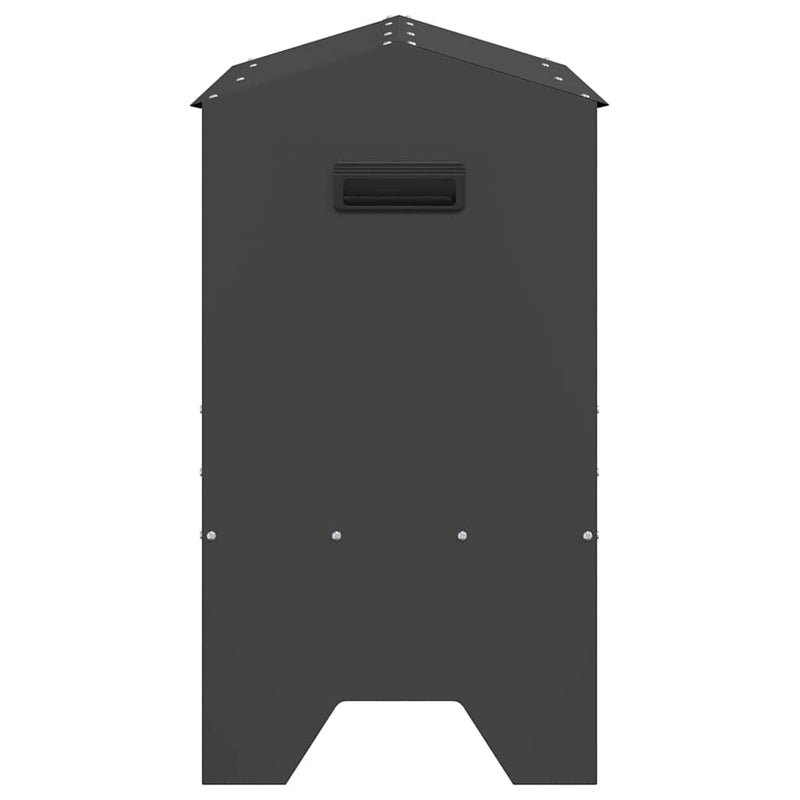 vidaXL Állattenyésztési takarmányzó Fekete 79 x 35 x 62 cm