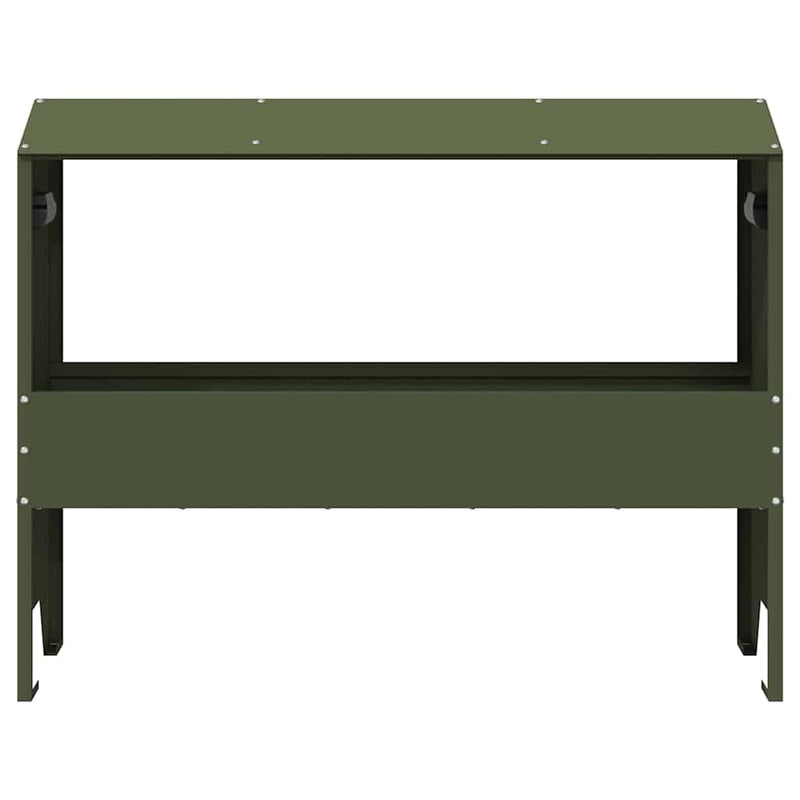 vidaXL Állattenyésztési takarmányzó Olajzöld 79 x 35 x 62 cm