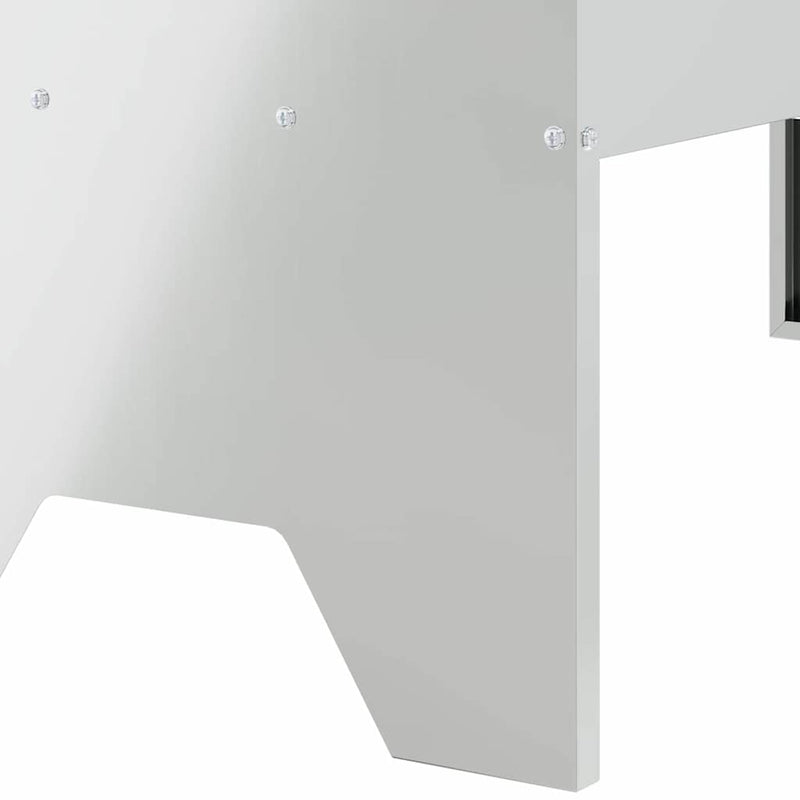 vidaXL Állattenyésztési takarmányzó Ezüst 79 x 35 x 62 cm