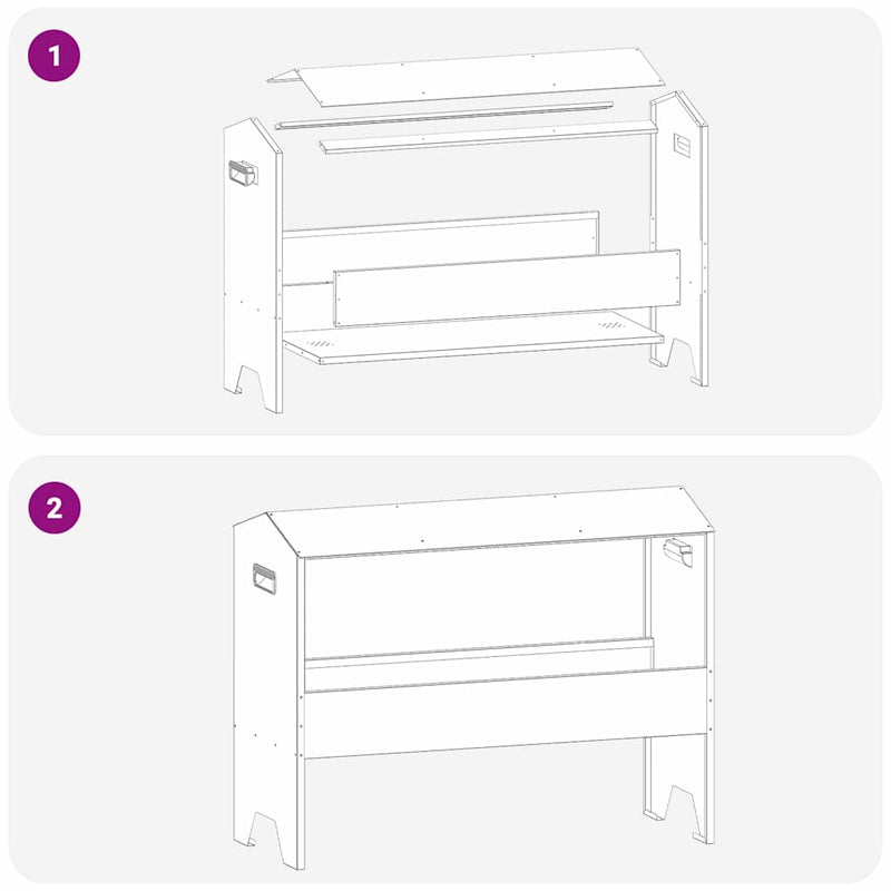 vidaXL Állattenyésztési takarmányzó Ezüst 79 x 35 x 62 cm