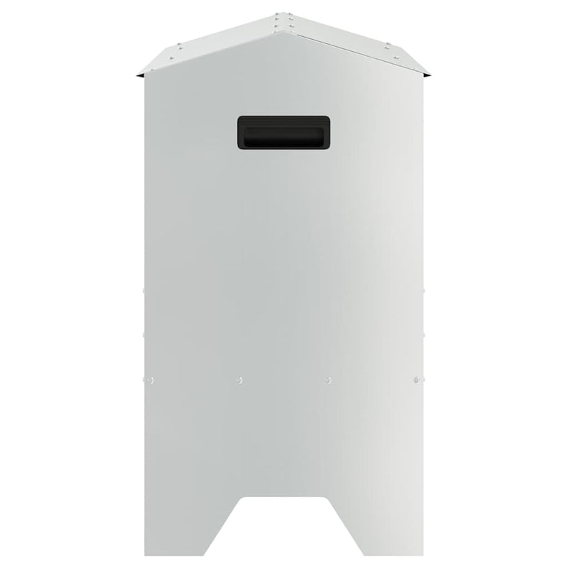 vidaXL Állattenyésztési takarmányzó Ezüst 79 x 35 x 62 cm