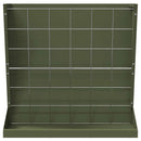 vidaXL Szénazsák Olajzöld 71 x 33 x 70 cm Hidegen Hengerelt Acél