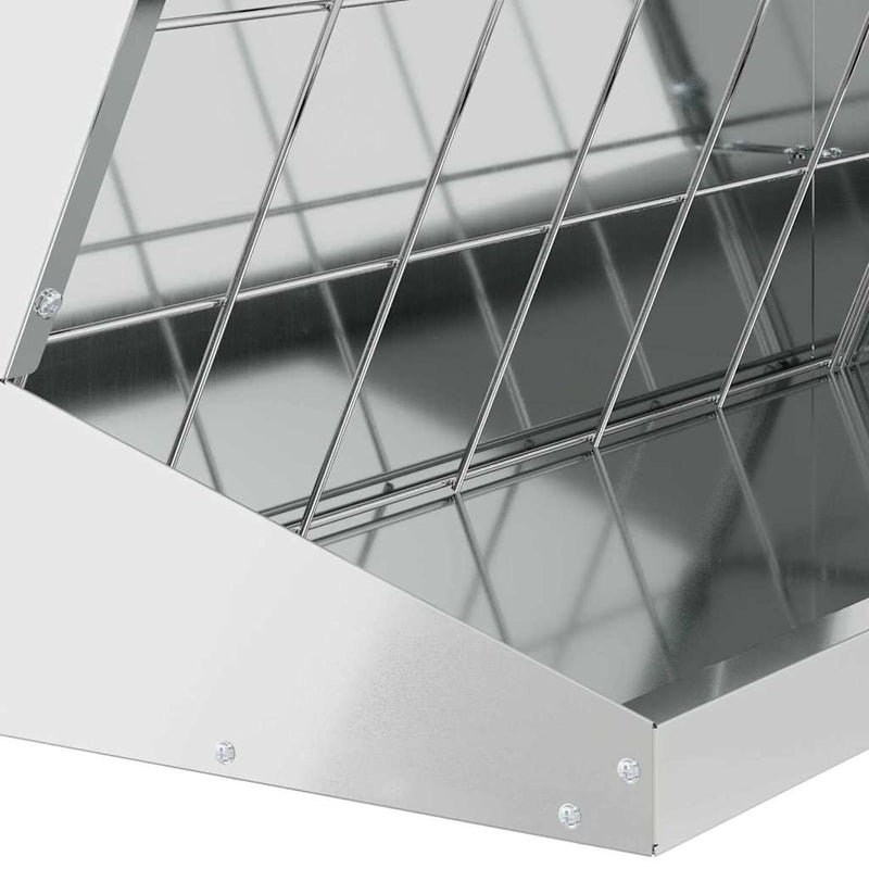 vidaXL Szénazsák Ezüst 71 x 33 x 70 cm Horganyzott acél