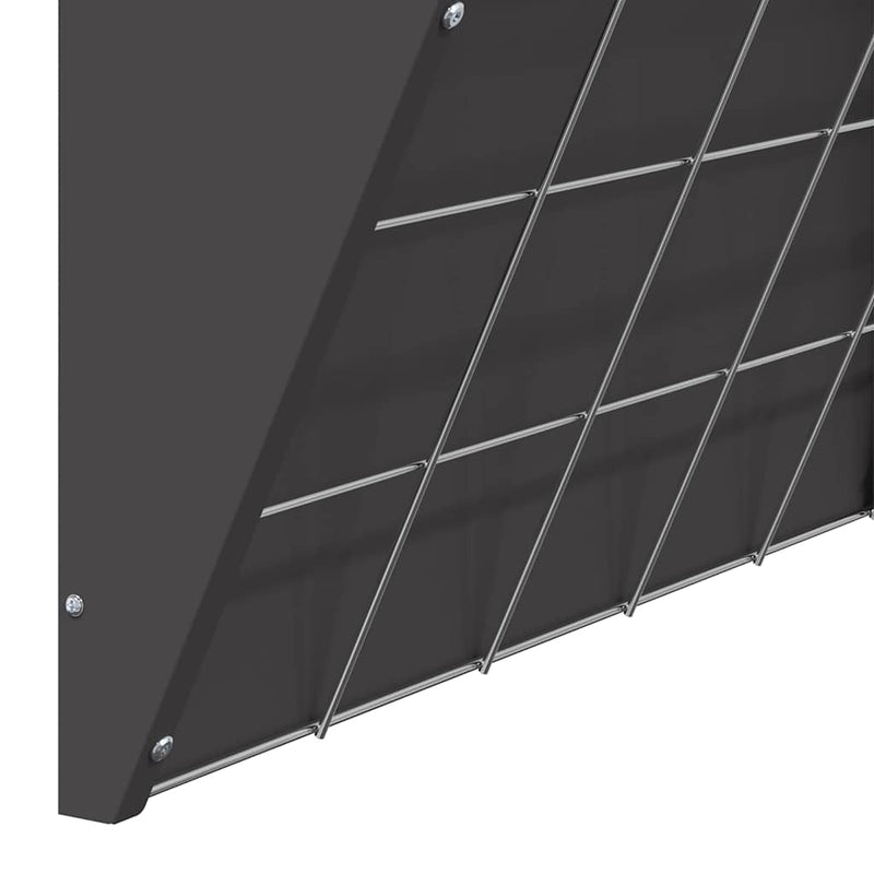 vidaXL Függő Szénatároló Fekete 61 x 33 x 66 cm Hidegen Hengerelt Acél