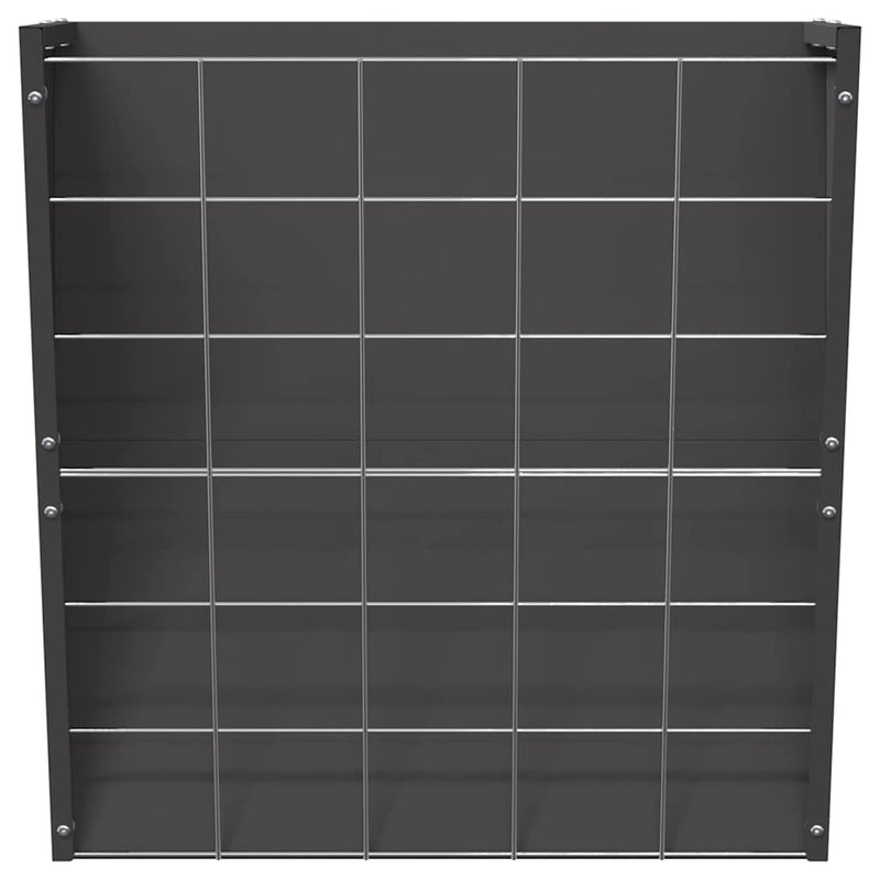 vidaXL Függő Szénatároló Fekete 61 x 33 x 66 cm Hidegen Hengerelt Acél