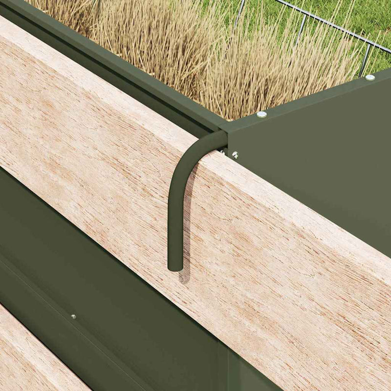 vidaXL Függő Szénatároló Olajzöld 61 x 33 x 66 cm