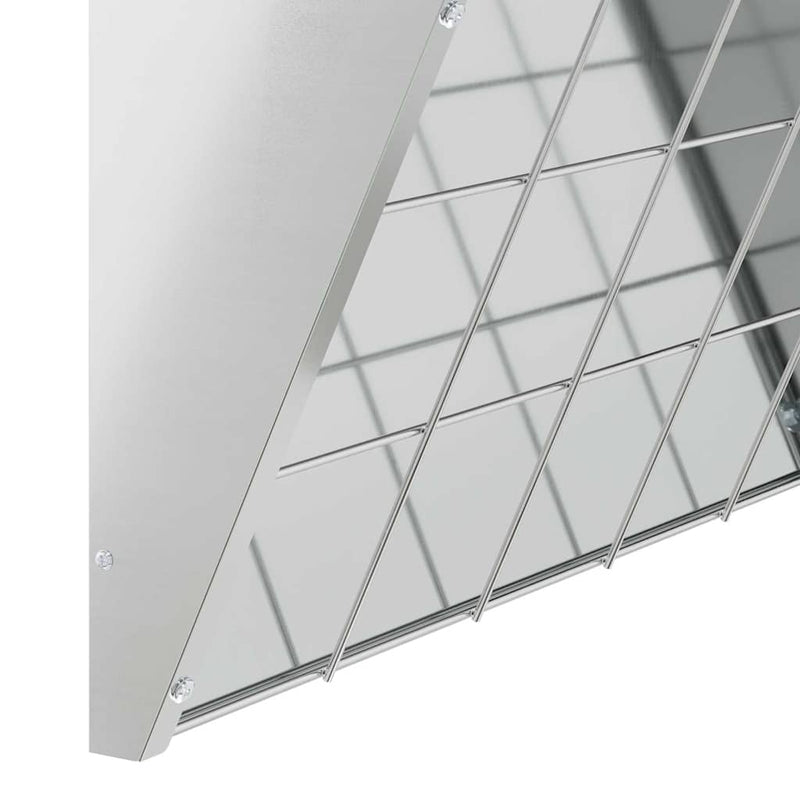 vidaXL Függő Szénatároló Ezüst 61 x 33 x 66 cm Horganyzott acél