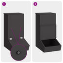 vidaXL Disznó Etető Fekete 55 x 51 x 91.5 cm Hidegen Hengerelt Acél