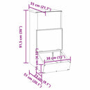 vidaXL Disznó Etető Ezüst 55 x 38 x 76 cm Horganyzott acél
