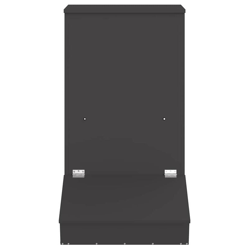 vidaXL Disznó Etető Fekete 55 x 51 x 91.5 cm Hidegen Hengerelt Acél