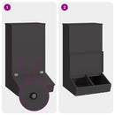 vidaXL Disznó Etető Fekete 55 x 51 x 91.5 cm Hidegen Hengerelt Acél