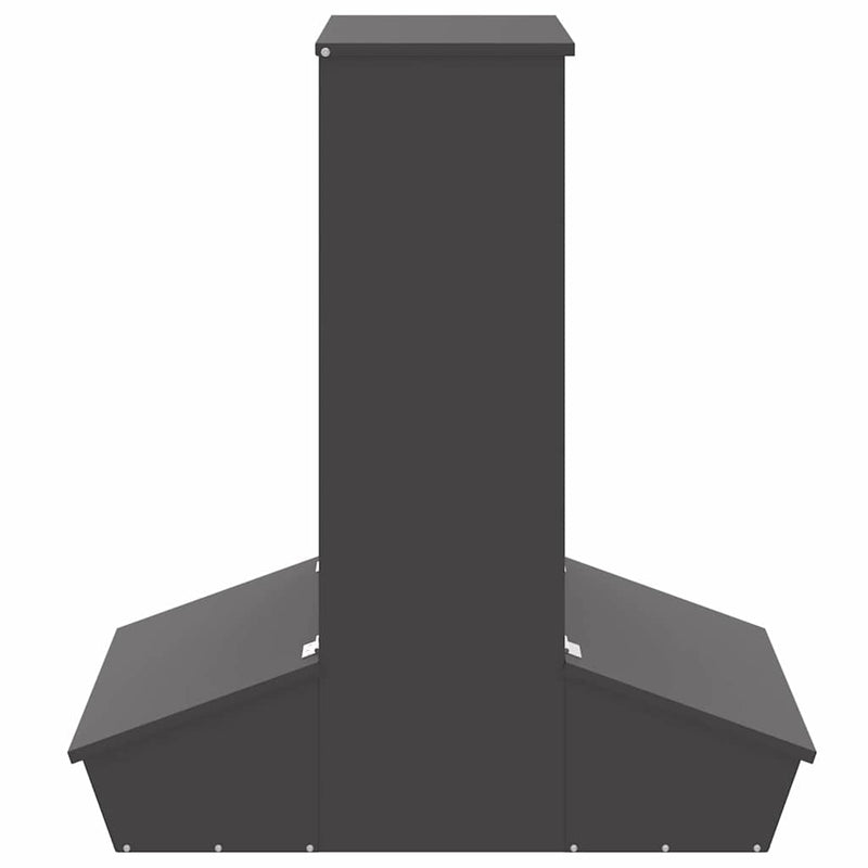 vidaXL Disznó Etető Fekete 55 x 51 x 91.5 cm Hidegen Hengerelt Acél