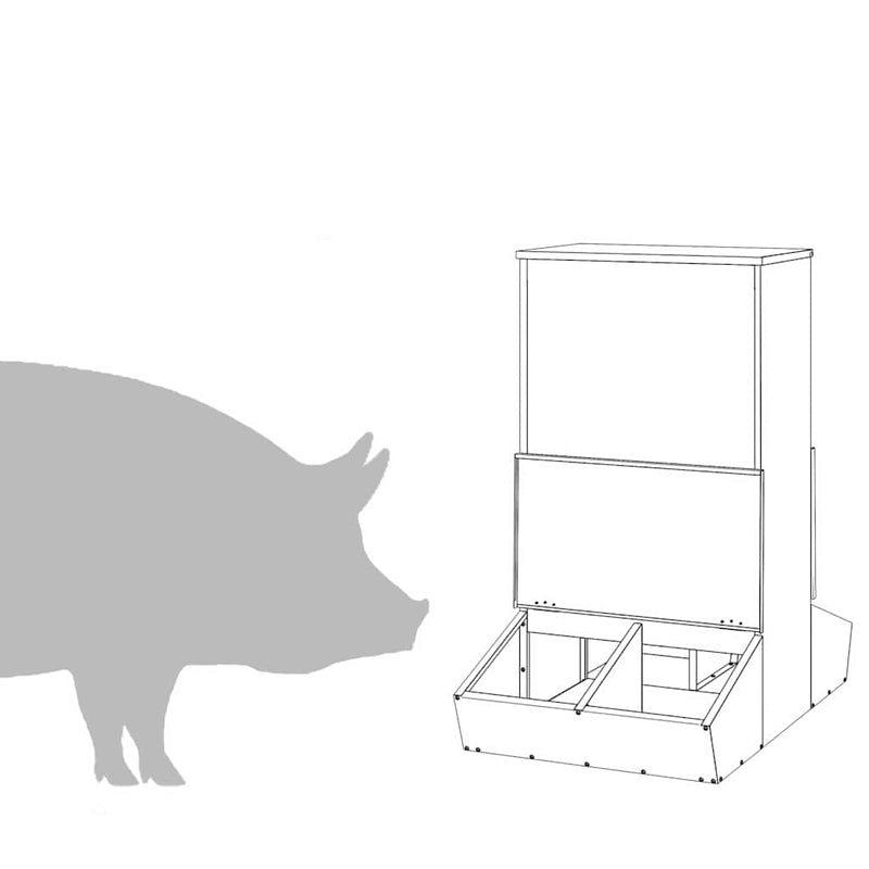 vidaXL Disznó Etető Olajzöld 55 x 51 x 91.5 cm Hidegen Hengerelt Acél