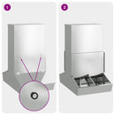 vidaXL Disznó Etető Ezüst 55 x 51 x 91.5 cm Horganyzott acél