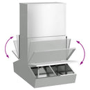 vidaXL Disznó Etető Ezüst 55 x 51 x 91.5 cm Horganyzott acél