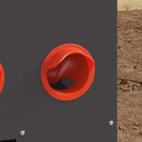 vidaXL Csirke etető Fekete 60.5 x 29 x 51 cm Hidegen Hengerelt Acél