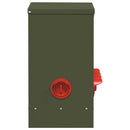 vidaXL Csirke etető Olajzöld 60.5 x 29 x 51 cm Hidegen Hengerelt Acél