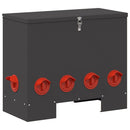 vidaXL Csirke etető Fekete 60.5 x 29 x 51 cm Hidegen Hengerelt Acél