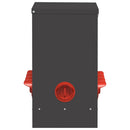 vidaXL Csirke etető Fekete 60.5 x 29 x 51 cm Hidegen Hengerelt Acél