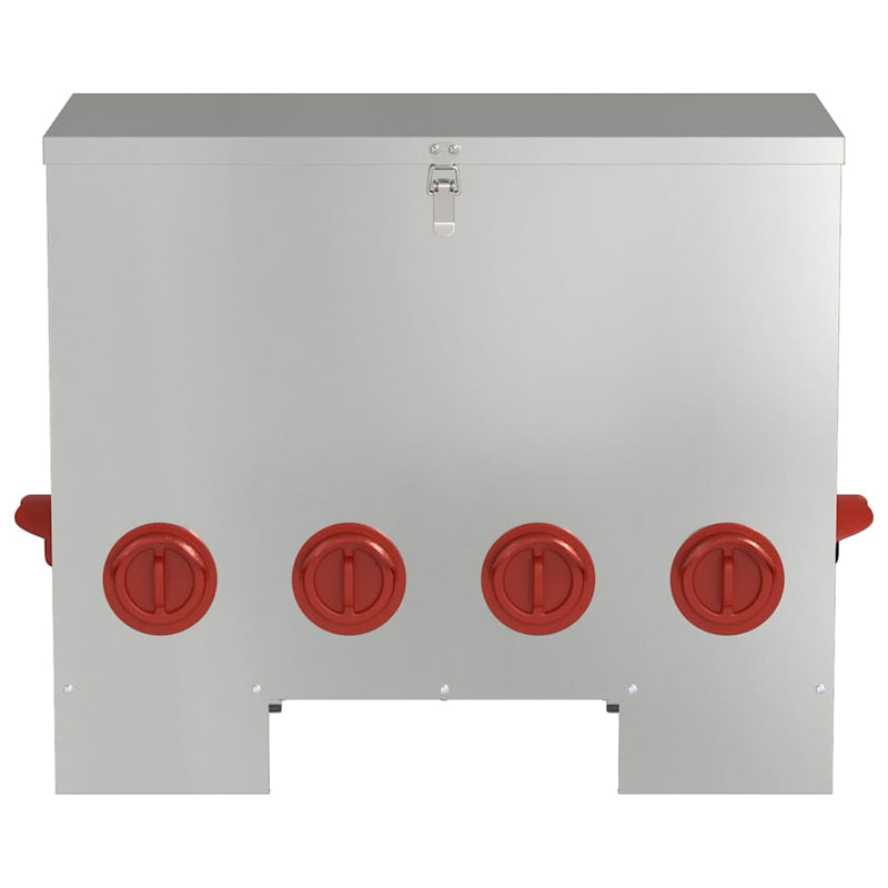 vidaXL Csirke etető Ezüst 60.5 x 29 x 51 cm Horganyzott acél