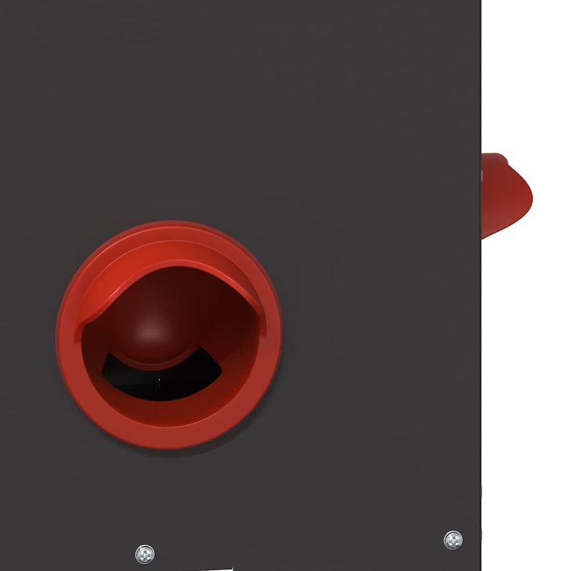 vidaXL Csirke etető Fekete 60.5 x 29 x 51 cm Hidegen Hengerelt Acél