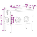 vidaXL Csirke etető Fekete 41,5 x 20,5 x 33 cm Hidegen Hengerelt Acél