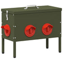 vidaXL Csirke etető Olajzöld 41,5 x 20,5 x 33 cm