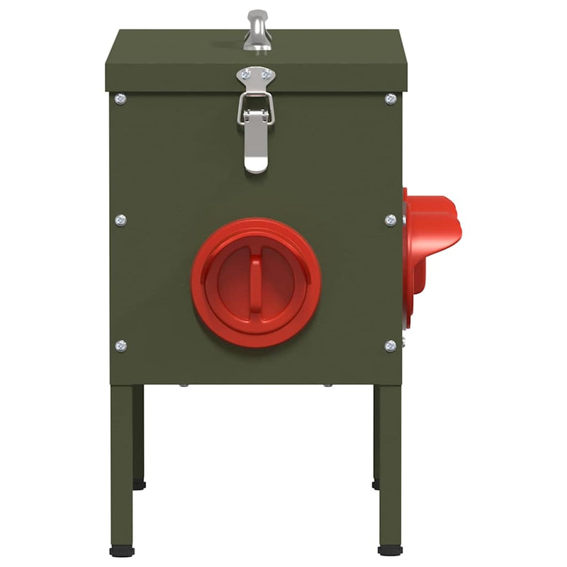 vidaXL Csirke etető Olajzöld 41,5 x 20,5 x 33 cm