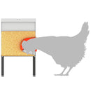 vidaXL Csirke etető Ezüst 41,5 x 20,5 x 33 cm Horganyzott acél
