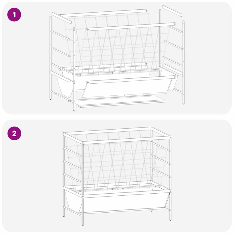 vidaXL Haszonállat Etető Olajzöld 100 x 60 x 90 cm