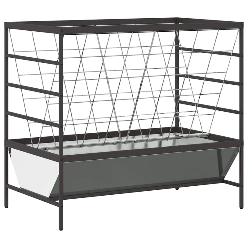 vidaXL Haszonállat Etető Ezüst 100 x 60 x 90 cm Horganyzott acél
