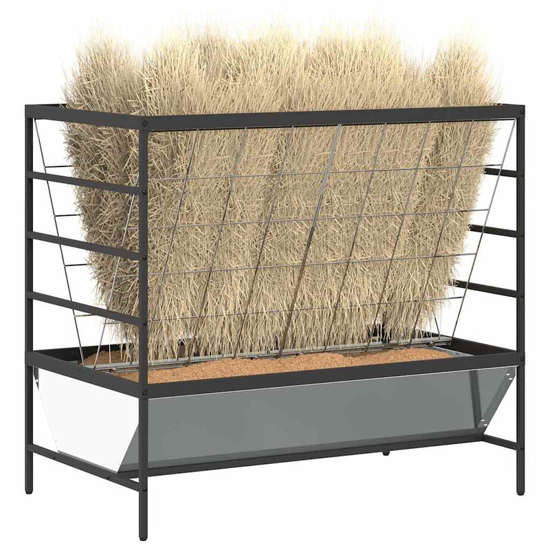 vidaXL Haszonállat Etető Ezüst 100 x 60 x 90 cm Horganyzott acél