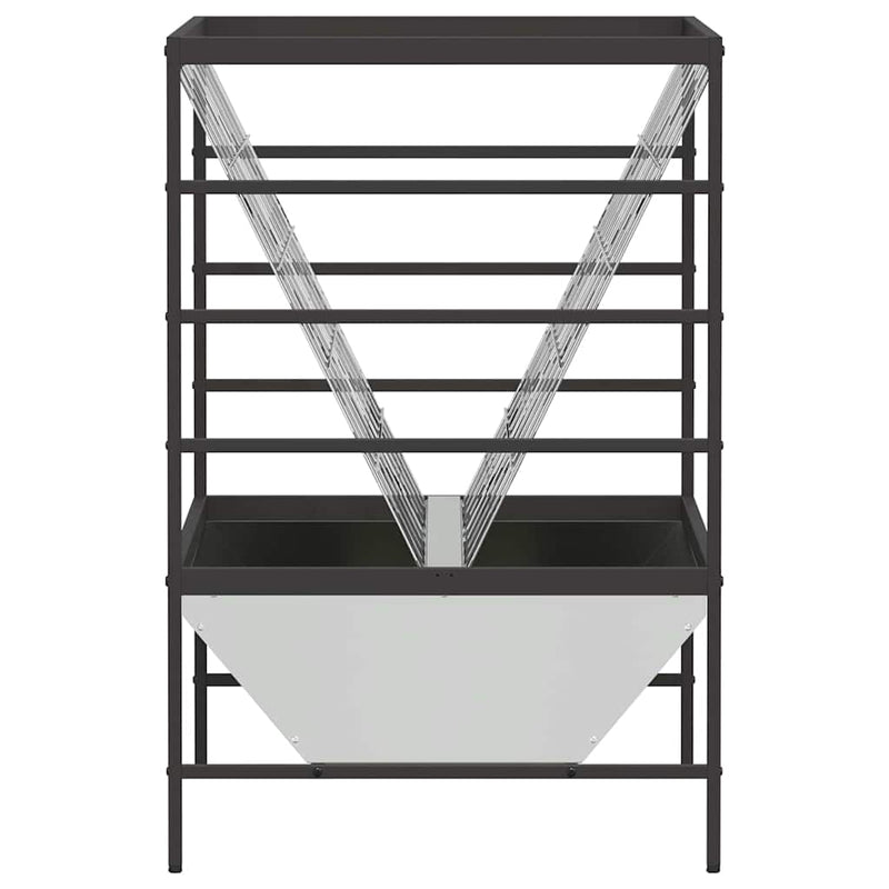 vidaXL Haszonállat Etető Ezüst 100 x 60 x 90 cm Horganyzott acél