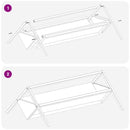 vidaXL Állattenyésztési takarmányzó Fekete 111 x 76 x 38 cm