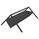 vidaXL Állattenyésztési takarmányzó Fekete 111 x 76 x 38 cm