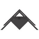 vidaXL Állattenyésztési takarmányzó Fekete 111 x 76 x 38 cm