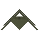 vidaXL Állattenyésztési takarmányzó Olajzöld 111 x 76 x 38 cm