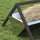 vidaXL Állattenyésztési takarmányzó Ezüst 111 x 76 x 38 cm