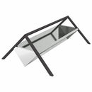 vidaXL Állattenyésztési takarmányzó Ezüst 111 x 76 x 38 cm