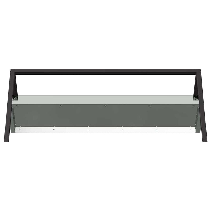 vidaXL Állattenyésztési takarmányzó Ezüst 111 x 76 x 38 cm