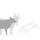 vidaXL Állattenyésztési takarmányzó Ezüst 111 x 76 x 38 cm