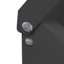 vidaXL Csirke etető Fekete 21 x 16 x 33 cm Hidegen Hengerelt Acél