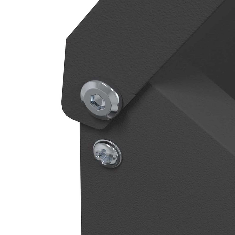 vidaXL Csirke etető Fekete 21 x 16 x 33 cm Hidegen Hengerelt Acél