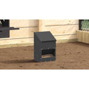 vidaXL Csirke etető Fekete 21 x 16 x 33 cm Hidegen Hengerelt Acél