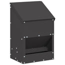 vidaXL Csirke etető Fekete 21 x 16 x 33 cm Hidegen Hengerelt Acél