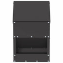 vidaXL Csirke etető Fekete 21 x 16 x 33 cm Hidegen Hengerelt Acél